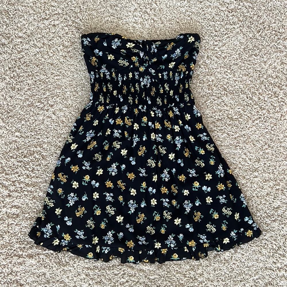 Strapless floral dress